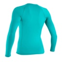 WOMEN BASIC SKIN L/S RASH LIGTH AQUA