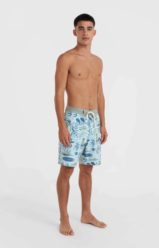 HYPERFREAK MYSTO SCALLOP 19&quot; BOARDSHORT BLUE SKY