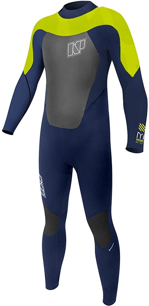 MISSION FULLSUIT BACK ZIP JUNIOR 5/4 LIME/NAVY