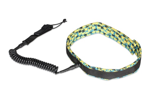 [LEASHWAISTCOIL77C1] LEASH COIL WAIST 7&quot; 7mm BLUE/YELL